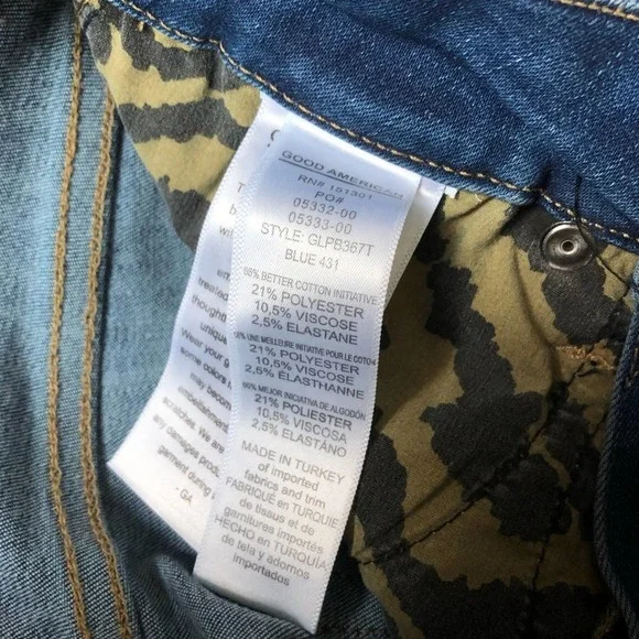 NWT Good American Good Legs Zebra Pockets (size 25) - Picture 7 of 7